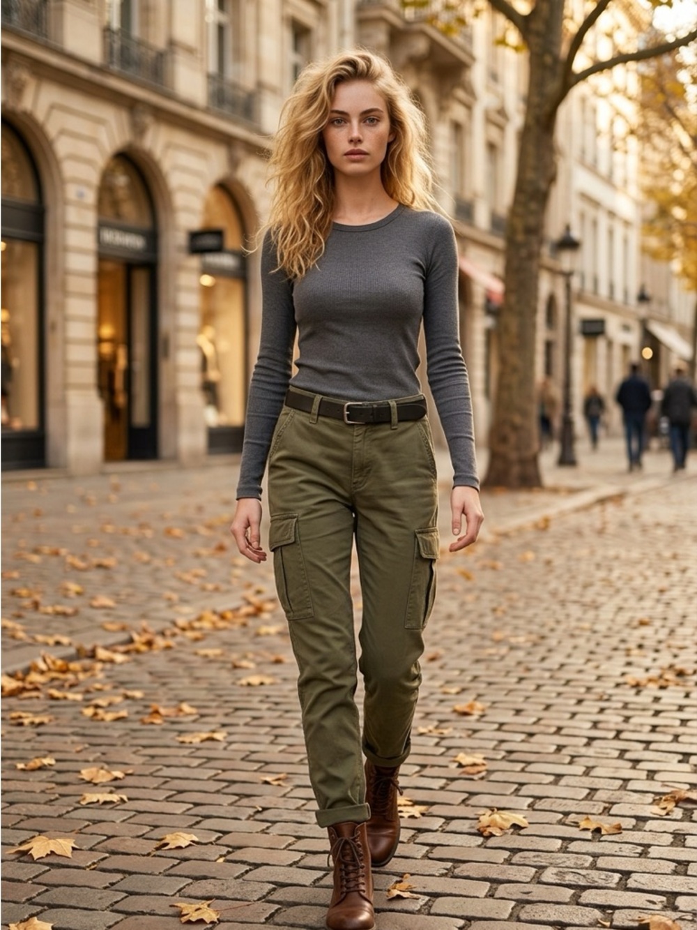 NWOT RE/DONE Originals Women’s Army Green Designer Cargo Pants - Size 26 - Picture 9 of 15